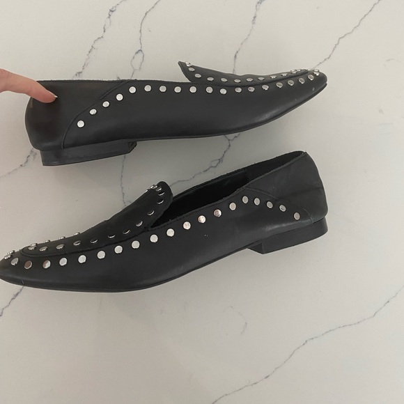 Bleechers and bond Arianna studded leather loafers slip on size 10 - Picture 7 of 12